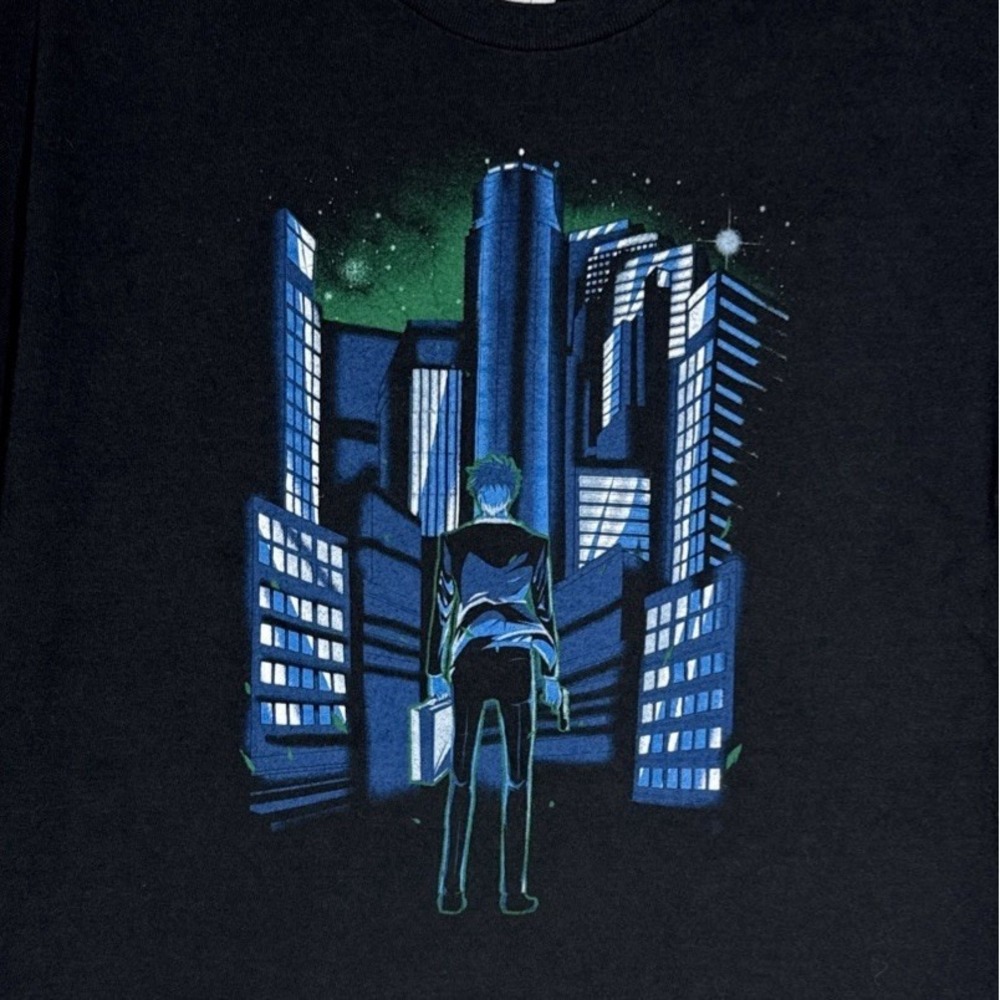Akibento TShirt Men's M Black Cyber Theme June 2018 Anime Cotton Gildan Comicon